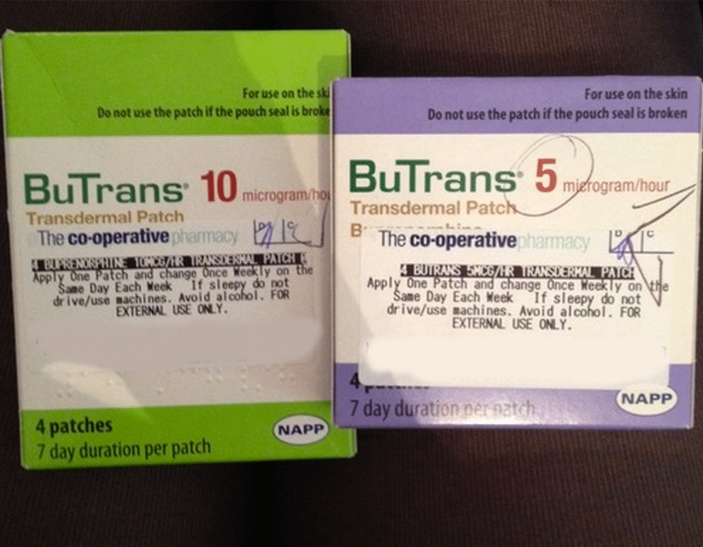 And butrans patches tramadol